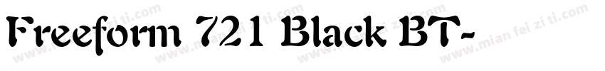 Freeform 721 Black BT字体转换